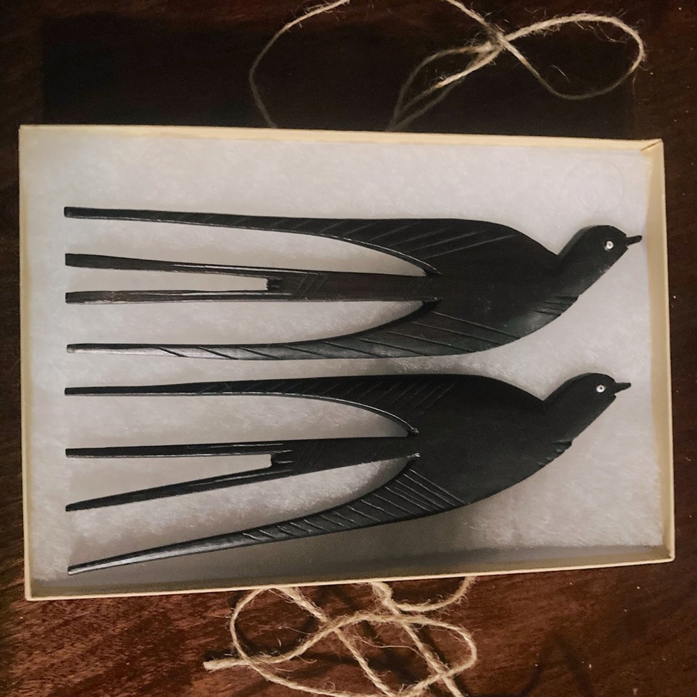 🖤 African Kenyan carved hair combs 🖤